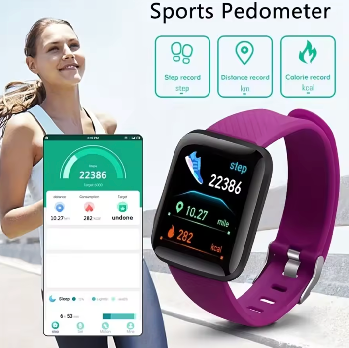 Smartwatch for Men & Women - Fitness Monitor Bracelet for Android & iOS