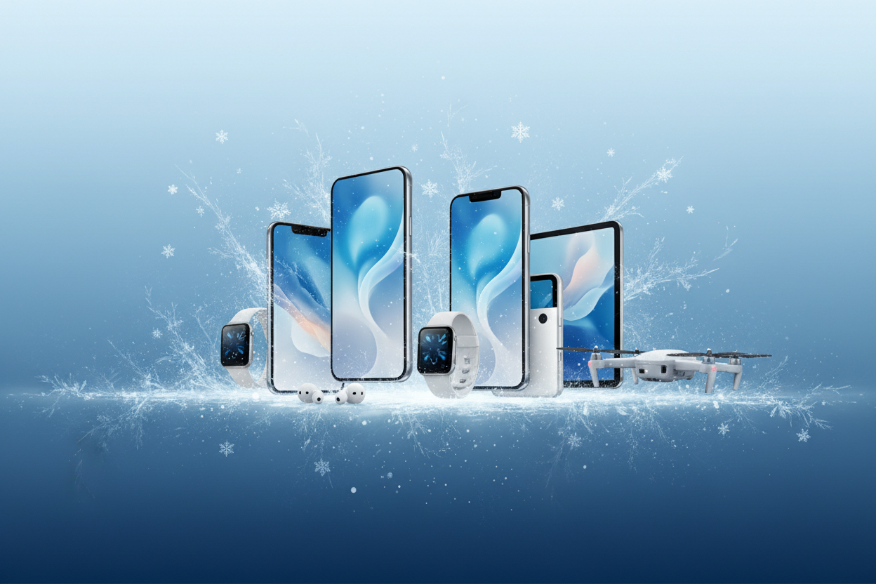 Icy blue tech with frost effects